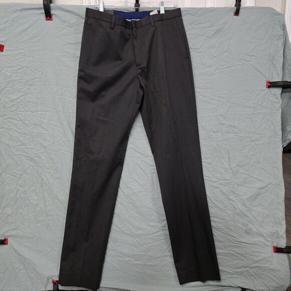 Banana Republic Dress Pants Men 32 X 36 Charcoal Gray Slim Tapered Non-iron - Picture 1 of 7